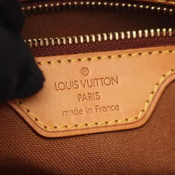 LOUIS VUITTON Authentic Brown Monogram Leather Tote Bag - Picture 5 of 11